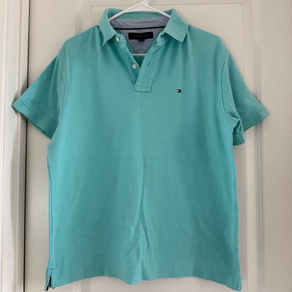 Tommy Hilfiger Men's Turquoise Polo Shirt